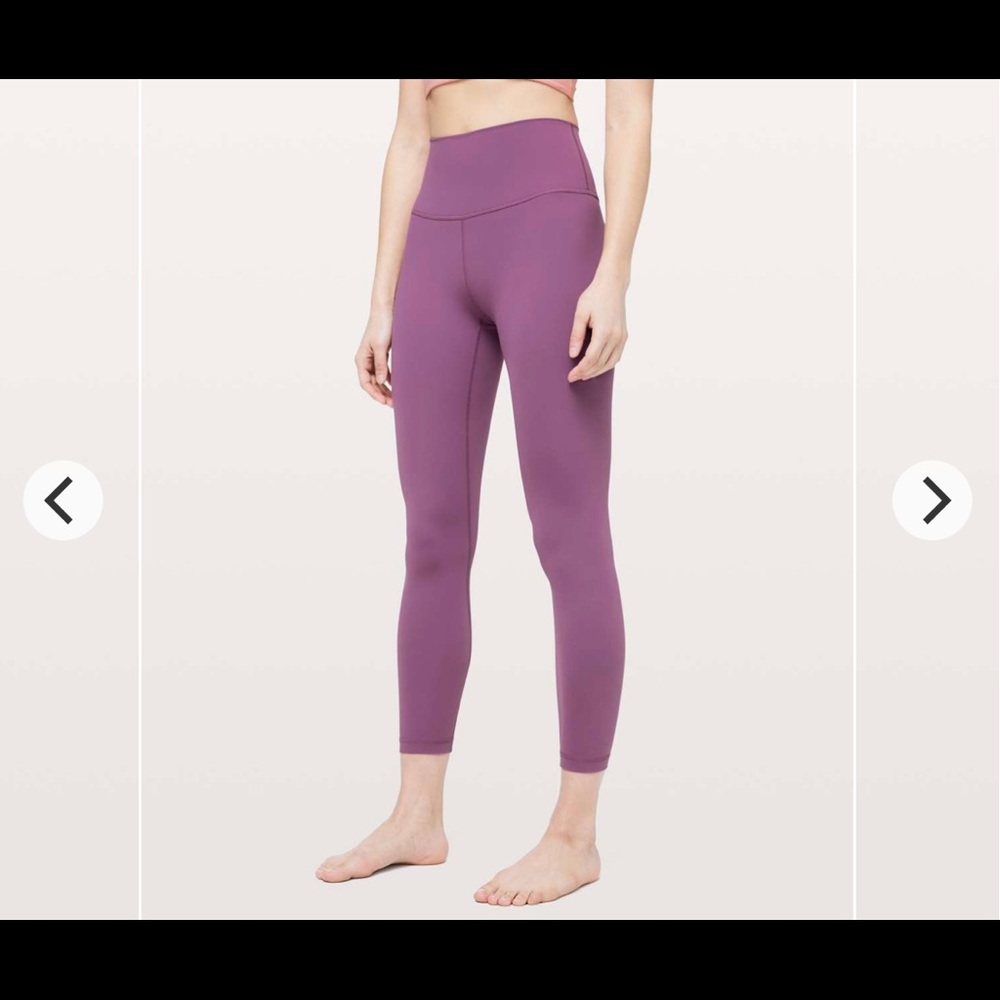 Lululemon Mauve Wunder Under Leggings 25” NWOT